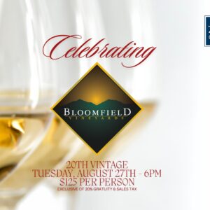 Bloomfield Vineyards Winemaker’s Dinner